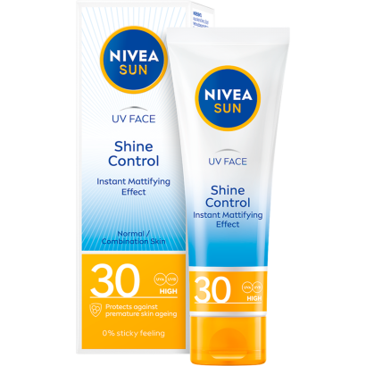 NIVEA SUN Shine Control mattító hatású napozó arckrém FF30 50 ml