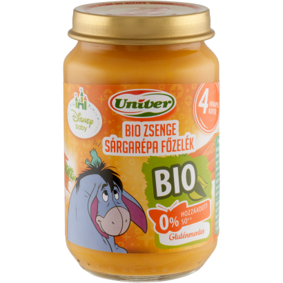 Univer Disney Baby bio zsenge sárgarépa főzelék 4 hónapos kortól 163 g