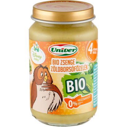 Univer bio zsenge zöldborsófőzelék bébiétel, 4 hónapos kortól 163 g