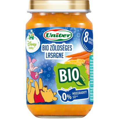 Univer Disney Baby bio zöldséges lasagne bébiétel 8 hónapos kortól 163 g