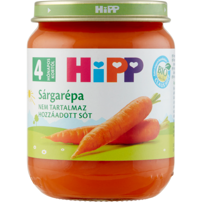 HiPP BIO sárgarépa főzelék 4 hónapos kortól 125 g