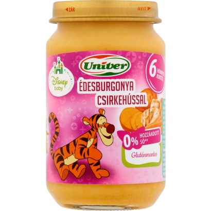 Univer Disney Baby édesburgonya csirkehússal bébiétel 6 hónapos kortól 163 g