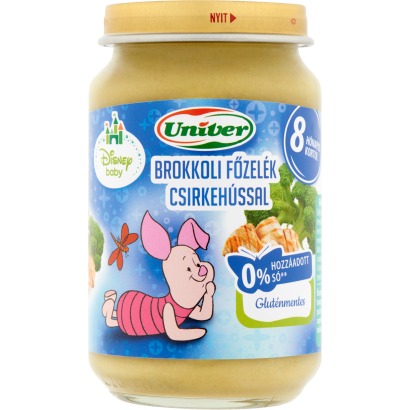 Univer Disney Baby brokkoli főzelék csirkehússal bébiétel 8 hónapos kortól 163 g