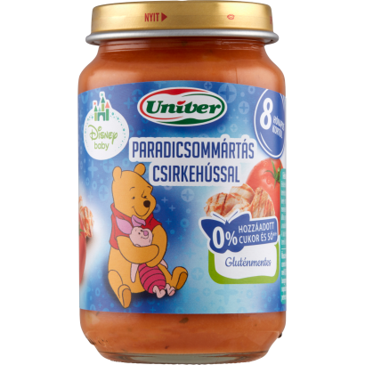 Univer paradicsommártás csirkehússal bébiétel, 8 hónapos kortól 163 g