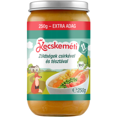 Kecskeméti zöldséges csirkés tészta 11hó 250g