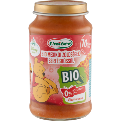 Univer bio mexikói zöldségek sertéshússal bébiétel 10 hónapos kortól 220 g