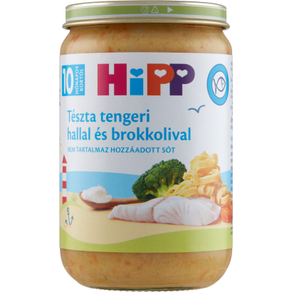 HiPP tészta tengeri hallal és brokkolival bébiétel 10 hónapos kortól 220 g
