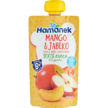 Hamánek alma és mangó gyümölcspüré 6 hónapos kortól 100 g