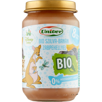 Univer Disney Baby bio szilva-banán zabpehellyel bébidesszert 8 hónapos kortól 163 g