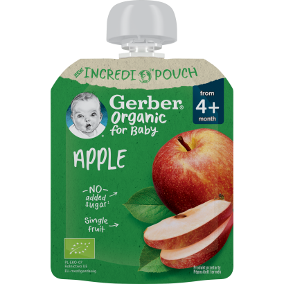 Gerber bio alma gyümölcspüré, 4 hónapos kortól 80 g