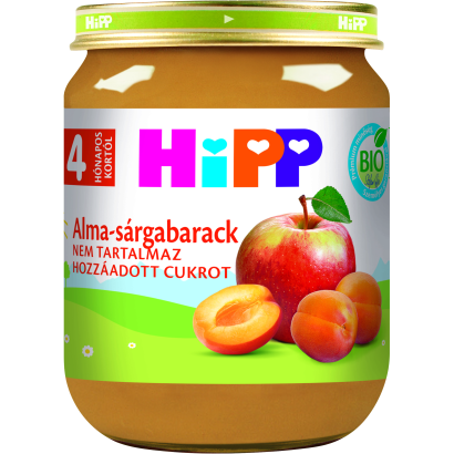 HiPP BIO alma-sárgabarack bébidesszert 4 hónapos kortól 125 g