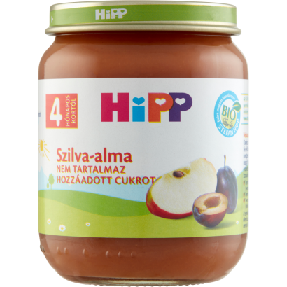 HiPP BIO szilva-alma gyümölcskészítmény bébidesszert 4 hónapos kortól 125 g