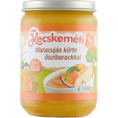 Kecskeméti maracujás körte őszibarackkal bébidesszert 5 hónapos kortól 190 g
