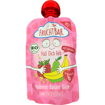 Fruchtbar BIO Málna banán körte 6hó 100g