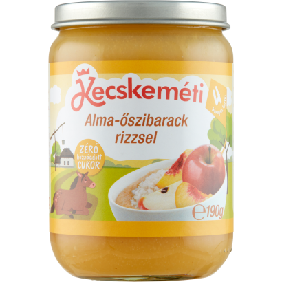 Kecskeméti alma-őszibarack rizzsel bébidesszert 4 hónapos kortól 190 g