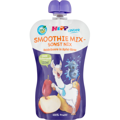HiPP Smoothie áfonya almában és körtében bio gyümölcskészítmény 1 éves kortól 120 ml