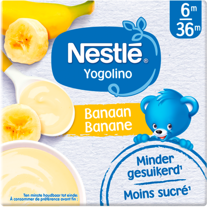 Nestlé Yogolino tejalapú banános bébidesszert 6+ hó 4 x 100 g (400 g)