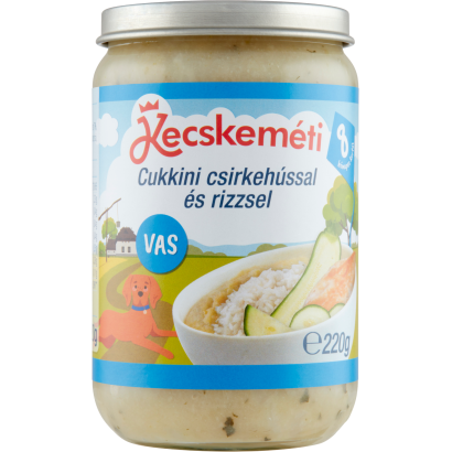 Kecskeméti cukkini csirkehússal és rizzsel bébiétel 8 hónapos kortól 220 g