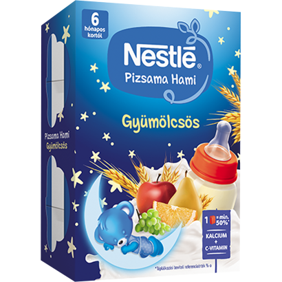Nestlé Pizsama Hami UHT gyümölcsös folyékony gabonás bébiétel 6 hónapos kortól 2 x 200 ml (400 ml)