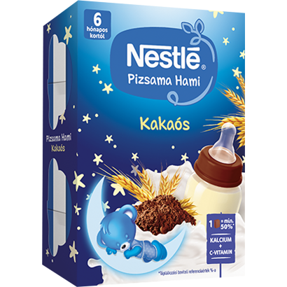 Nestlé Pizsama Hami UHT kakaós folyékony gabonás bébiétel 6 hónapos kortól 2 x 200 ml (400 ml)