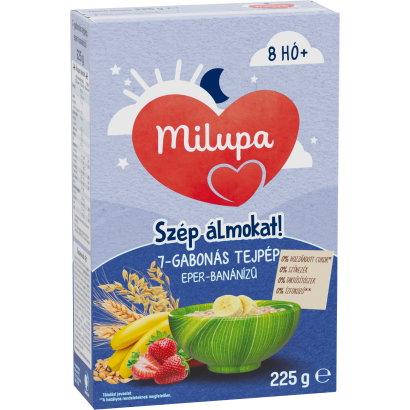 Milupa Szép álmokat! eper-banánízű 7-gabonás tejpép 8 hó+ 225 g
