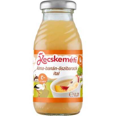 Kecskeméti alma-banán-őszibarack bébiital 4 hónapos kortól 0,2 l