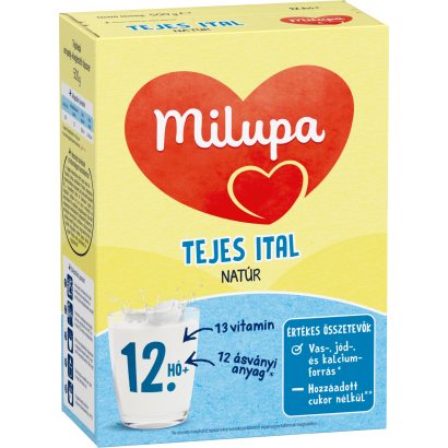 Milupa natúr tejes ital tejalapú anyatej-kiegészítő tápszer 12 hó+ 500 g
