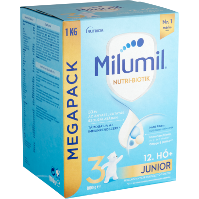 Milumil 3 Junior tejalapú anyatej-kiegészítő tápszer 12. hónapos kortól 1000 g