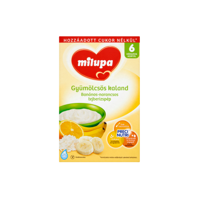 Milupa Gyümölcsös Kaland banános-narancsos tejberizspép 6 hónapos kortól 250 g