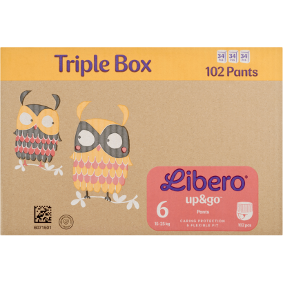 Libero Up&Go 6 TRIPLE BOX bugyiplelenka 3x34 db