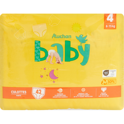 Auchan Kedvenc Baby bugyipelenka 4-es méret 8-15 kg 42 db