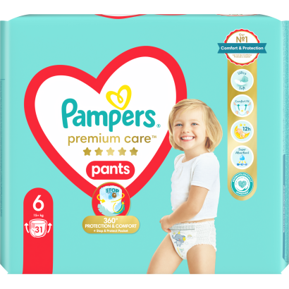 Pampers Premium Care Bugyipelenka, Méret: 6, 31 db, 13kg-19kg
