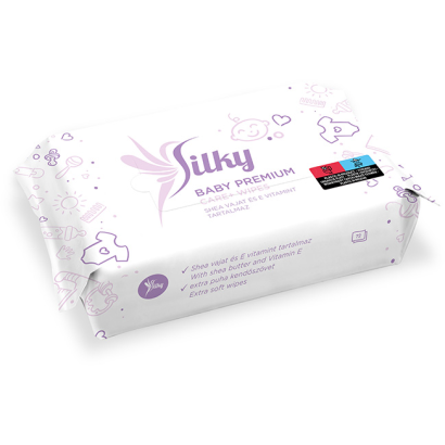 Silky prémium babatörlőkendő 72 lap