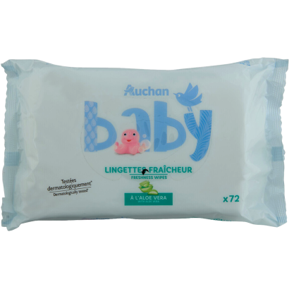 Auchan Kedvenc baba nedves törlőkendő 72 lap