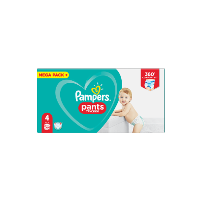 Pampers Pants Bugyipelenka, Méret: 4, 104 db Pelenka, 9kg-15kg