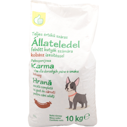 Auchan Tipp Száraz kutyaeledel kolbászos 10 kg