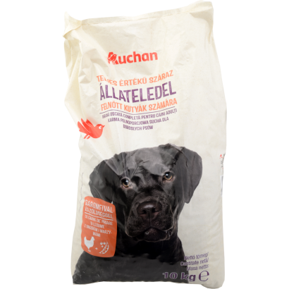 Auchan Kedvenc Száraz állateledel felnőtt kutyák számára baromfi-borsó 10 kg