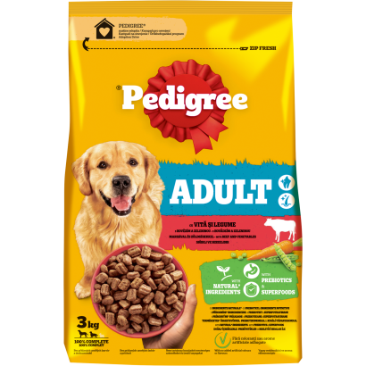Pedigree Adult teljes értékű szárazeledel felnőtt kutyák számára marhával és zöldségekkel 3 kg