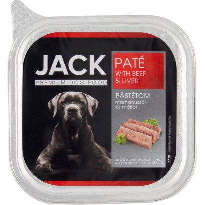 Jack Premium gabonamentes pástétom recept marhával és májjal kutyáknak 150 g
