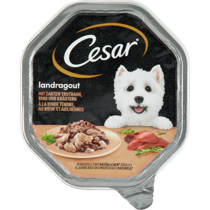 Cesar teljes értékű nedves eledel felnőtt kutyák részére omlós pulykával-marhával, fűszerekkel 150 g