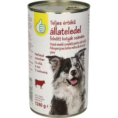 Auchan Tipp teljes értékű állateledel kutyának marha 1240g