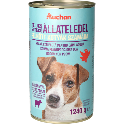 Auchan Kedvenc nedves kutyaeledel báránnyal 1240g