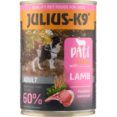 Julius-K9 teljesértékű eledel felnőtt kutyák számára pástétom báránnyal 400 g