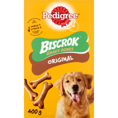 Pedigree Biscrok Gravy Bones Original kiegészítő állateledel felnőtt kutyák számára 400 g