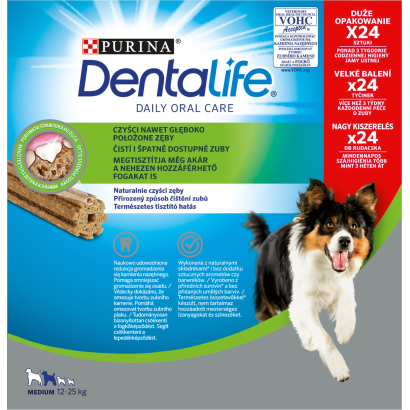 Purina DentaLife rágó jutalomfalat közepes testű kutyák számára 8 x 69 g (552 g)
