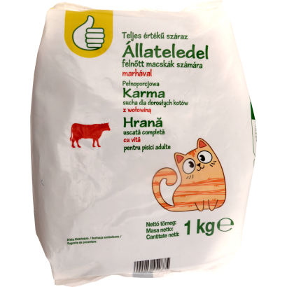 Auchan Tipp Teljes értékű száraz macskaeledel marhával 1 kg