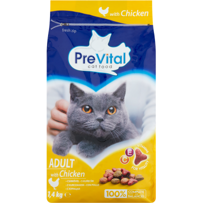 PreVital teljes értékű állateledel felnőtt macskák számára csirkével 1,4 kg