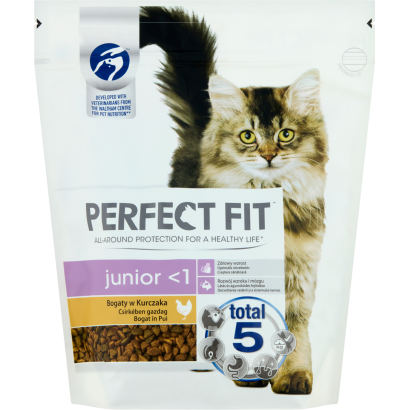 Perfect Fit Junior csirkében gazdag teljes értékű száraz eledel kölyökmacskáknak 750 g