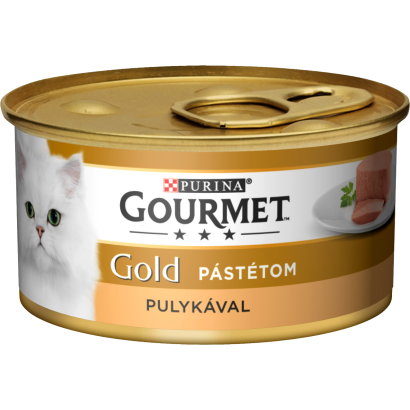 Purina Gourmet Gold pulykával pástétom nedves macskaeledel 85 g