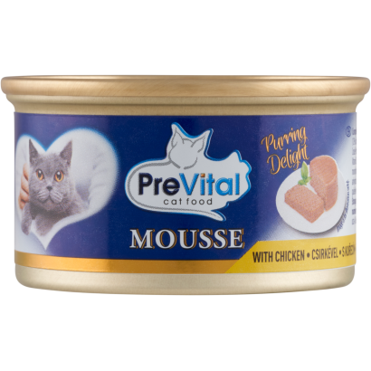 PreVital Mousse teljes értékű állateledel felnőtt macskák számára csirkével 85 g
